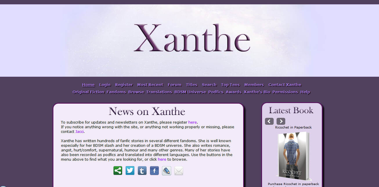 Xanthe.org Site history 2004